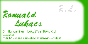 romuald lukacs business card